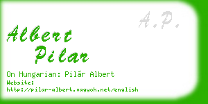 albert pilar business card
